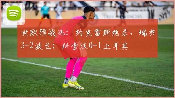 世欧预战况：约克雷斯绝杀，瑞典3-2波兰；科索沃0-1土耳其